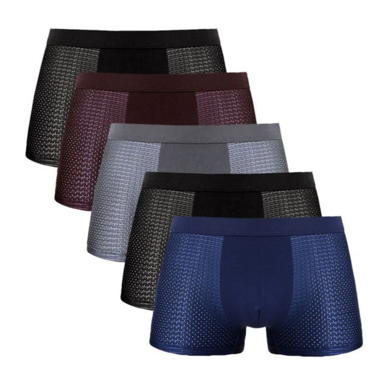 New Bamboo Fiber Boxer Shorts (3 Boxer Shorts + 2 Free)